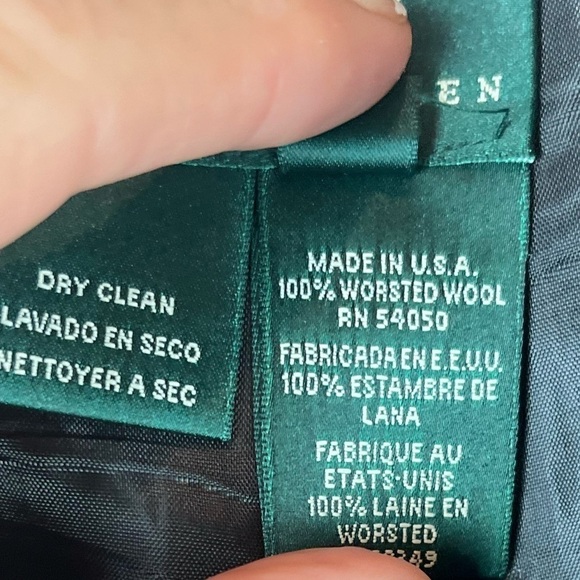 LAUREN RALPH LAUREN 100% Wool Black Pants Trousers Size 12 - Picture 8 of 12